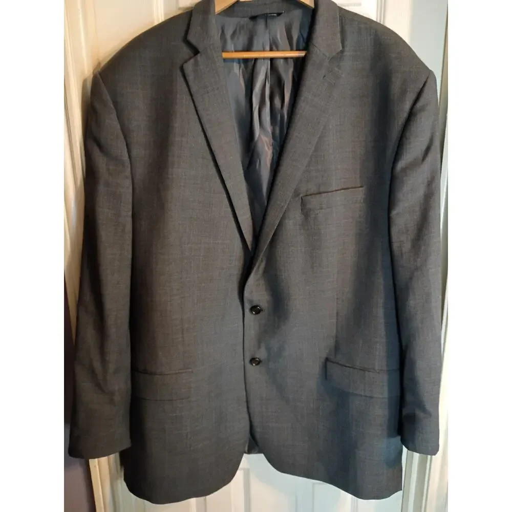 Ralph Lauren Blazer Gray 100% Wool Men's Sz XL Small Flaw See Photos